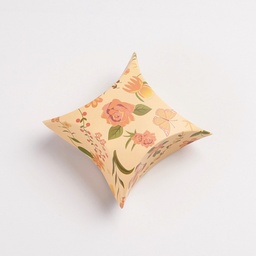 [C08 CON-G008-C08] Coffrets cadeaux en papier carton vintage fleurs - 8.3x8.4cm