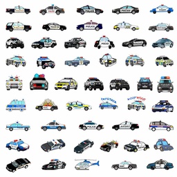 [STIC-PW0004-048] Stickers autocollants &quot;police&quot;, 40/80mm chaque pièce x 50pièces