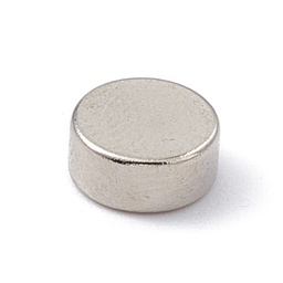 [AJEW-F060-01D] Aimants très puissants, couleur platine, ronds plats, 6x2,5mm, x20 pièces