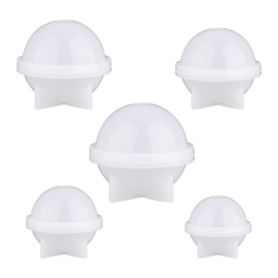 [DIY-CD0001-17] Moule en silicone, boules, lot de 5, diam. 24 à 70mm