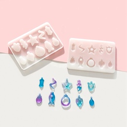 [DIY-E070-01B] Moule en silicone, formes géométriques, 130x90x6mm
