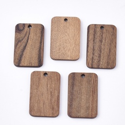 [WOOD-T023-05] Pendentif bois, rectangle, 28x18x2.5mm, trou 1.8mm