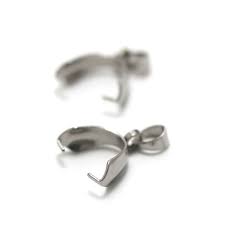 [KK16] Bélière en laiton, 14x7mm, Trou: 4x6mm, broche: 0,7 mm