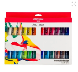 [17820424] AMSTERDAM Set de peinture acrylique 24x20ml