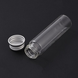 [AJEW-XCP0001-95C] Fiole en verre/ bouteille avec couvercle à vis aluminium, 20ml, 8.1x2.2cm x 20 pièces