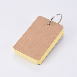 [BT-TAC0004-A01] Lot de 2 bloc-notes porte clé à personnaliser, 50 feuilles, 88x54x19mm