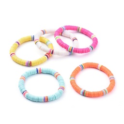 [BJEW-JB05158-M] Bracelet en perles heishi, diam 4.8cm, coloris variés