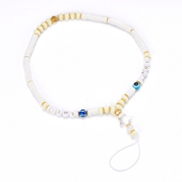 [HJEW-JM00429] Chaîne de téléphone/smartphone, perles de résine avec mauvais oeil, 29cm