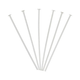[HP70NI] Tige à tête plate, alliage, couleur argent, long 70mm, tête : 2 mm