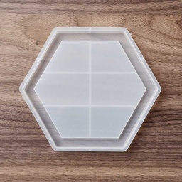 [X-DIY-G067-05C] Moule en silicone, hexagonal, 150x170x10.5mm, diamètre intérieur: 140x159 mm