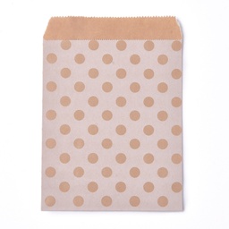 [CARB-P001-D02-07] Pochette cadeau papier kraft, naturel et blanc, 18x13 cm