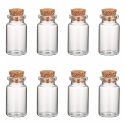[AJEW-H004-7-1] Fioles en verre avec bouchon en liège 40x22mm, ouverture 1,3cm, 10ml, x100 pièces