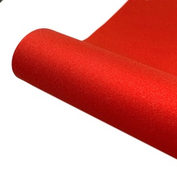 [FABR-PW0001-076A-03] Vinyle auto-adhésif permanent rouge pailleté, 30.5x25x0.04 cm