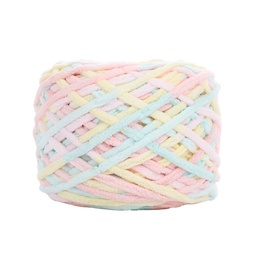 [YCOR-PW0001-004A-39] Laine/fil chenille, dégradé pastel, 7mm, la pelote