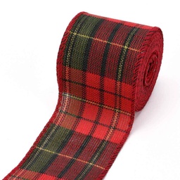 Ruban de tartan lin/polyester, 60mm x 5 mètres