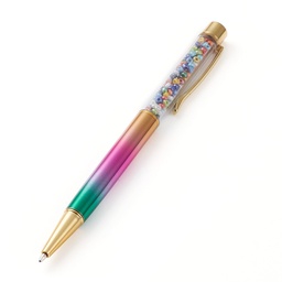 [AJEW-PE0002-04 AJEW-PE0002-01] Stylo à bille avec des perles de rocailles, 143x13x10mm, coloris variés