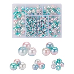 [OACR-YW0001-09B] Assortiment de perles acryliques, 497 pièces