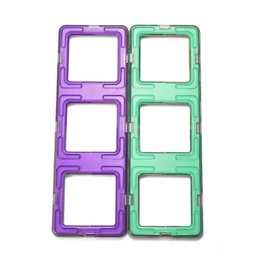 [DIY-L046-30] Blocs de construction magnétiques Montessori, coloris assortis, rectangles 193x65x5mm