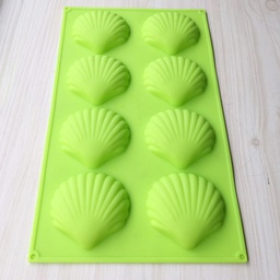 [SOAP-PW0001-124] Moule à savon en silicone, coquillages, 290x170x18mm, diamètre intérieur: 64x64 mm