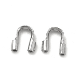 [STAS-P319-19A-P] Passant câble / protège câble, à écraser, INOX, 5x4.5x1.2mm, Trou: 0.7mm