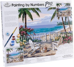 [PBN-PRO3] ROYAL LANGNICKEL Peinture au N° géant avec toile - Sur la plage