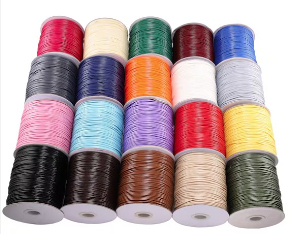 Découpe de corde en polyester ciré, diamètre 1,5mm, le mètre