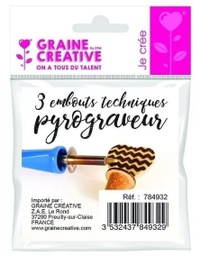 [784932] Embouts de pyrograveur x3 embouts, unité