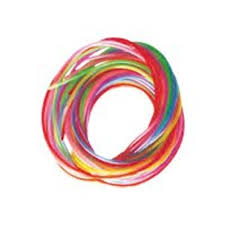 [500336] Fils scoubidous, multicolors translucides, x12, 80cm