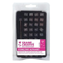 [264994] Poinçons alphabet effet cuir