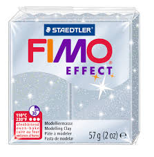 [261808] Fimo soft, glitter silver 812, 57gr
