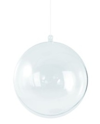 [3906537] Boule en plastique cristal, 2 parties, diamètre 7cm