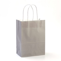 [AJEW-G020-C-07] Sac cadeau en papier argenté, 27x21x11cm
