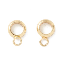 [X-STAS-M294-02G-01] Bélière INOX doré, plaqué or 18k, 9x6x2mm, trou 1,8mm