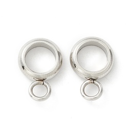 [X-STAS-M294-02P-01] Bélière INOX argenté, 9x6x2mm, trou 1,8mm