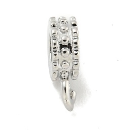 [KK-B091-02P] Bélière en laiton avec passant, argenté, 9,5x6,5x3mm, trou 1,4mm