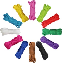Découpe de paracorde 7 brins, polyester et spandex, diam ~4-5mm, le mètre