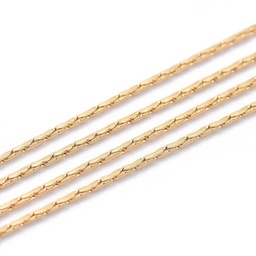 [STAS-P203-I] Chaîne INOX cardano doré, placage ionique, 0,8x0,8mm, au mètre