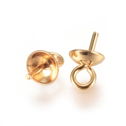 [STAS-I120-54A-G] Bélière INOX doré, piton à bord, 7x4mm, trou 1,6mm, pin 0,6, à l'unité