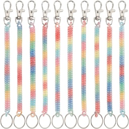 [FIND-OC0001-70] Porte clé ressort hélicoïdal, coloré, 175x8mm, avec anneau 20mm et mousqueton 35mm