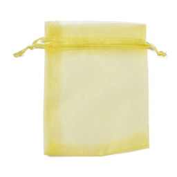 [OP-R016-9x12cm-16] Pochette cadeau en organza, jaune, 12x9 cm
