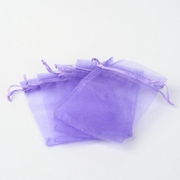 [OP-R016-9x12cm-06] Pochette cadeau en organza, violet, 12x9 cm