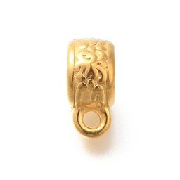 [STAS-I321-32G] Cache noeud INOX doré, placage ionique, plaqué or 18k, 11,5x5,5x8,5mm, trou 2mm