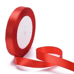 [SRIB-Y026] Ruban de satin 16mm, rouge, la bobine de 22 mètres