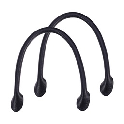 [FIND-WH0034-01] Poignées de sac en cuir, noir, 38~41x1~2.7x1.4~1.5 cm, par 2