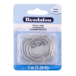 [FC-1067] Cannetille French Wire, argenté, diam 0.8mm, 1m