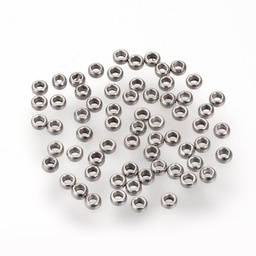 [X-STAS-R065-80] Perles à écraser INOX, diam 1,5mm, compatible fil 0,25-0,4mm, paquet de 40 unités
