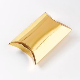[CON-WH0037-A-06] Coffrets cadeaux en papier carton, doré brillant, 9x6,5x2,5cm, unité