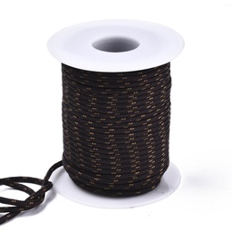 [OCOR-N006-002B-02] Découpe de Paracorde, nylon, marron avec taches beiges, rond, diam 2mm - le mètre
