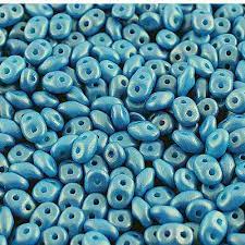 [DUO] Perle duo à deux trous 6x3mm, trou 1mm, divers coloris, 50 Frs les 10