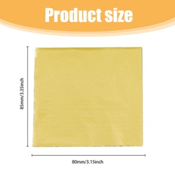 [DIY-WH0502-64] Feuille métallique pour dorure, doré, 85x80mm